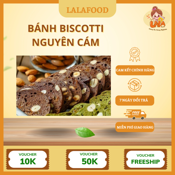 Biscotti Nguyên Cám Low Calories - Bánh Ngũ Cốc Nướng Ăn Kiêng Lành Mạnh